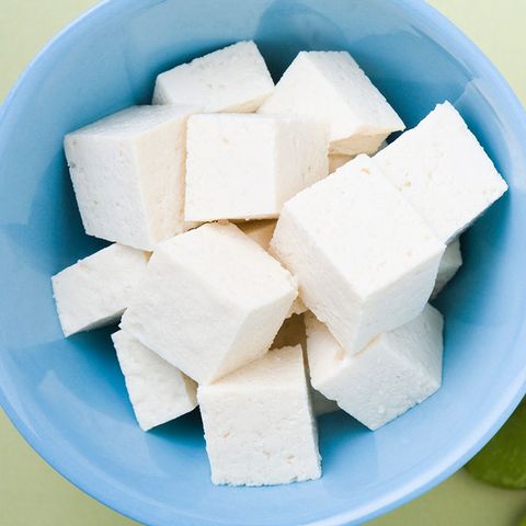 <p>If you've never thought to add tofu into your diet, now's the time: The white stuff offers up a whopping 9 grams of complete protein in just 1/4 block and is low in both carbs and calories. What's not to love? Baked some up, or <a href="http://www.redbookmag.com/food-recipes/recipes/a33802/orange-soy-tofu-stir-fry-121302/" target="_blank" data-tracking-id="recirc-text-link">toss it in a stir-fry</a>.</p>