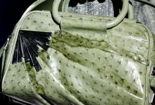 green animal skin marc jacobs bag