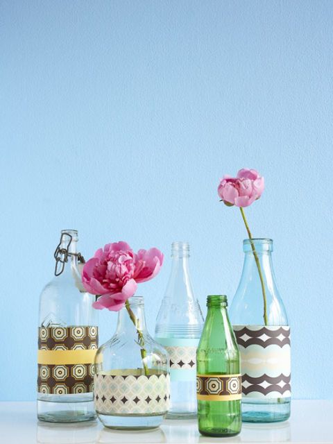 How to Make a Glass Bottle Vase - DIY Recycled Glass Bottle Vase