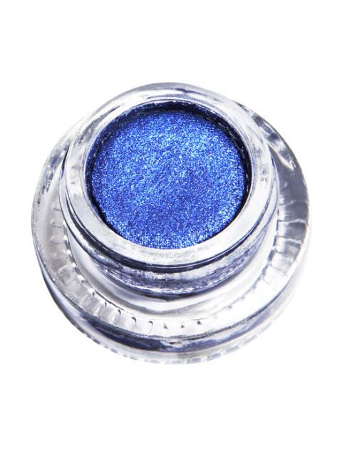 glittery blue eyeshadow