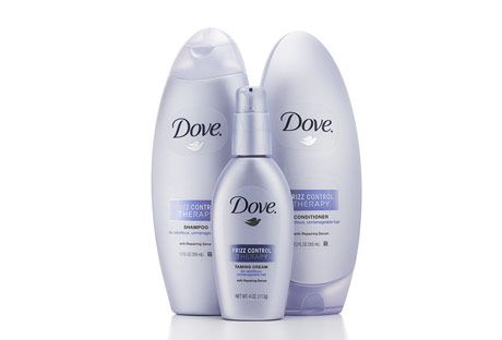 dove hair product tubes and bottles