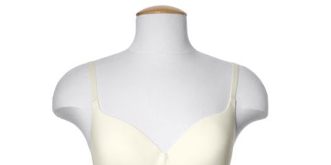 seamless white bra on a body form