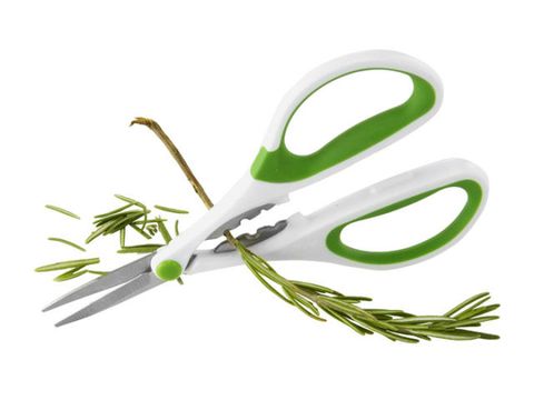 green and white scissors