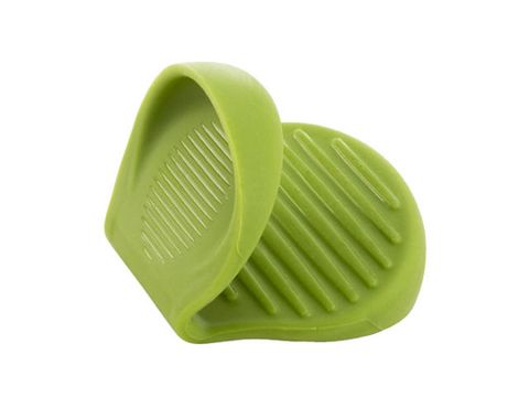 green silicone potholder