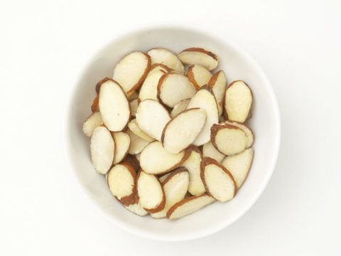 slivered almonds in a bowl
