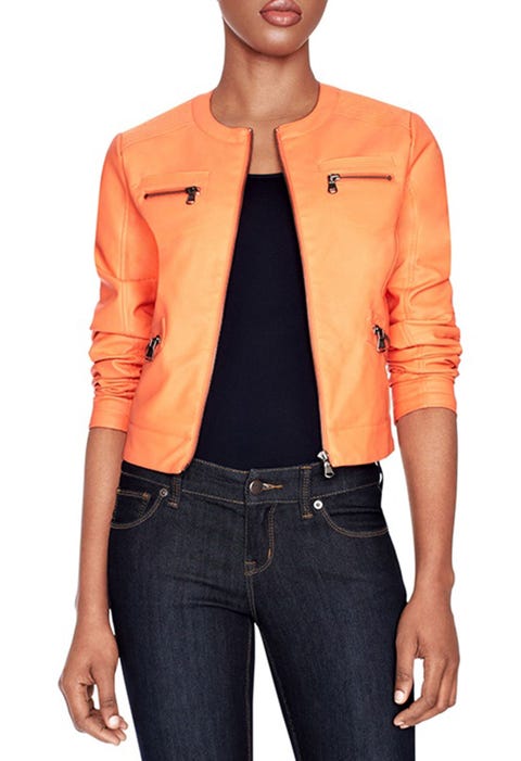 squeaky faux leather jacket