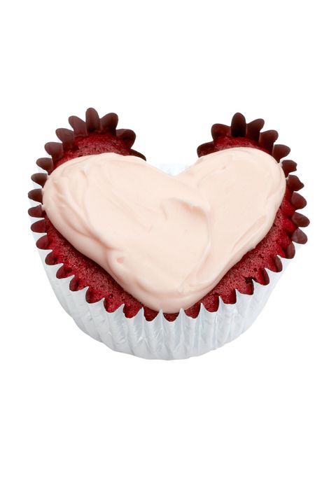 heart-shaped cupcakes