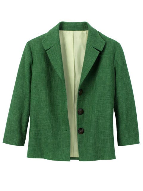 Start with: green jacket