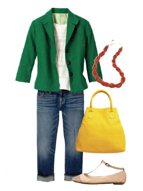 outfits with a green jacket