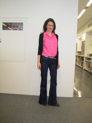 pink silk shirt outfit