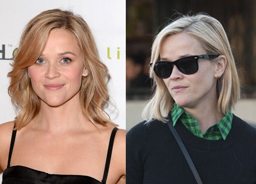 Reese Witherspoon Gets Edgy Platinum Bob Hairstyle
