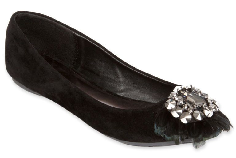 jcpenney black flat shoes