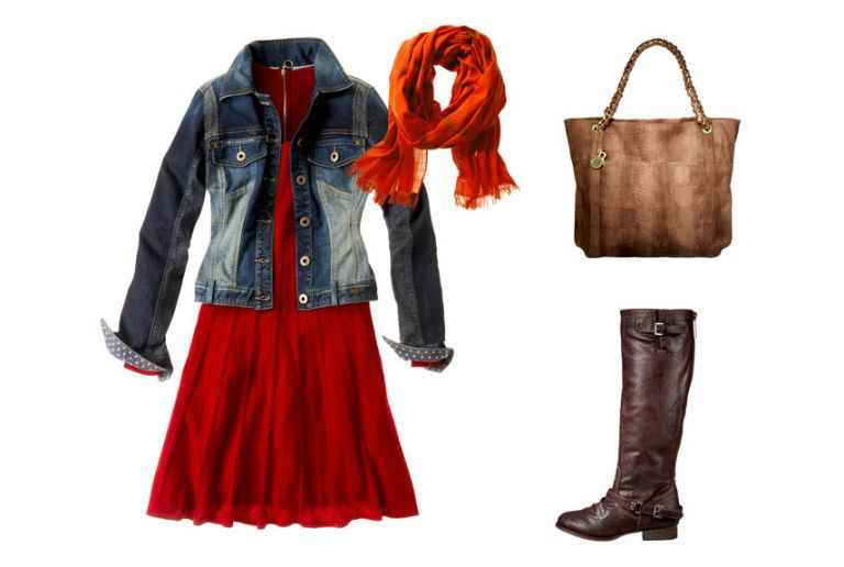 WornOnTV: Elena's red and white dress with denim jacket and leather ankle  boots on The Vampire Diaries | Nina Dobrev | Clothes and Wardrobe from TV