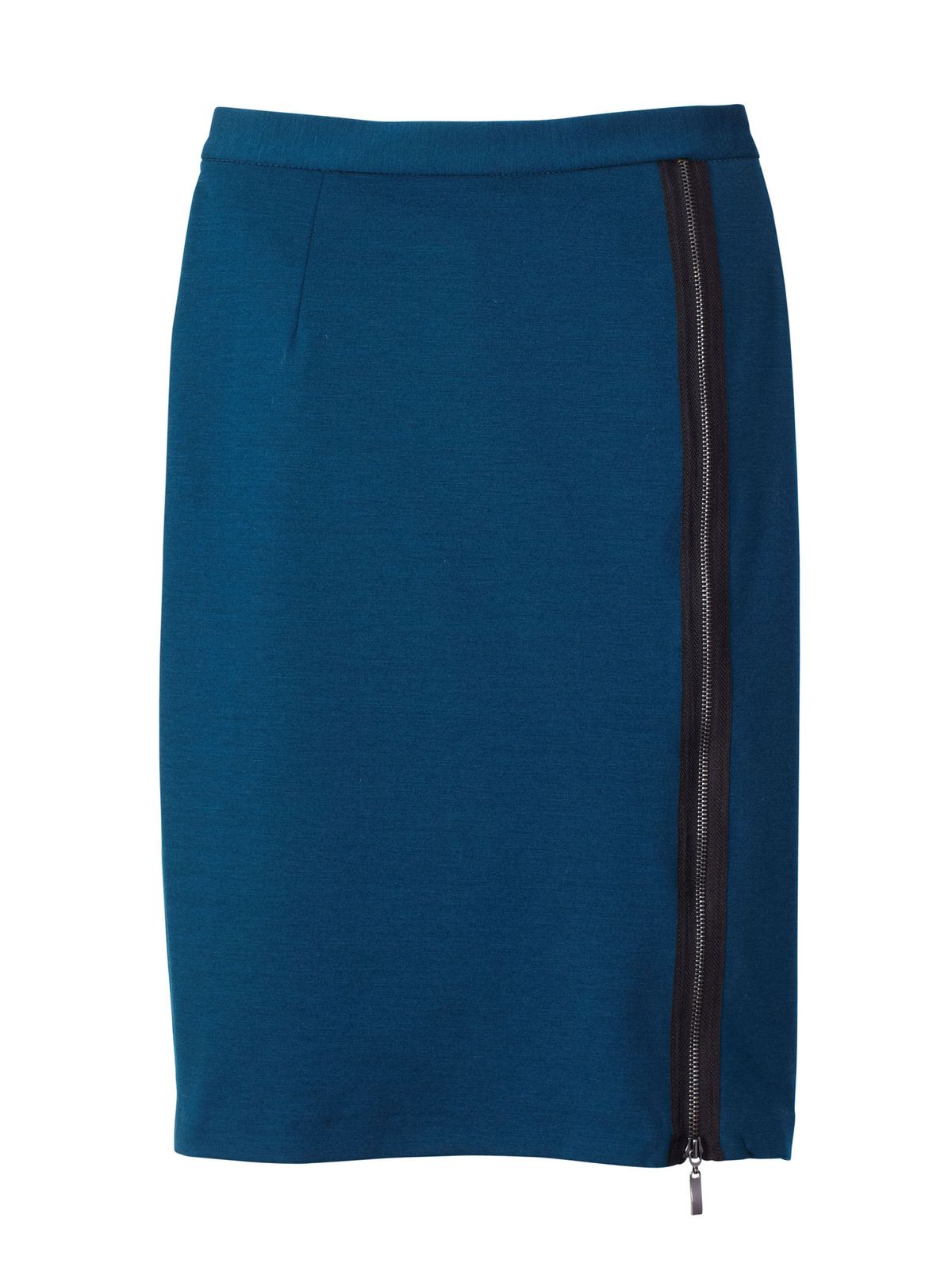 flattering blue skirt