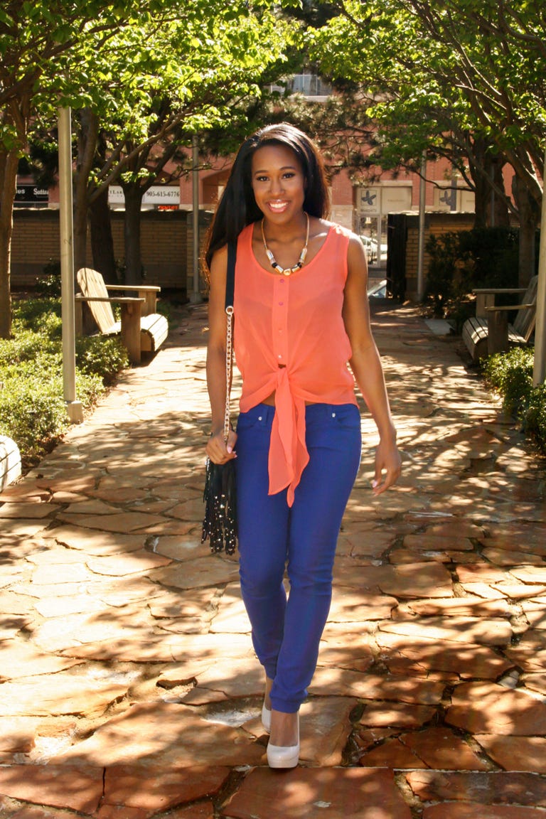 ladies blue chinos