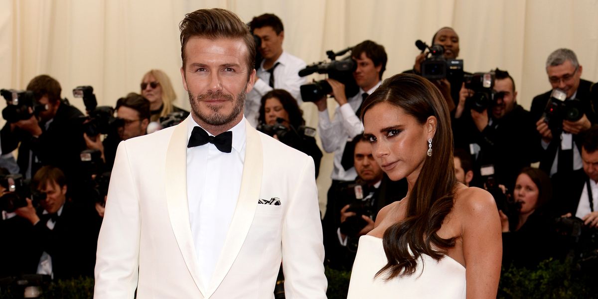 David and Victoria Beckham at the 2014 Met Ball