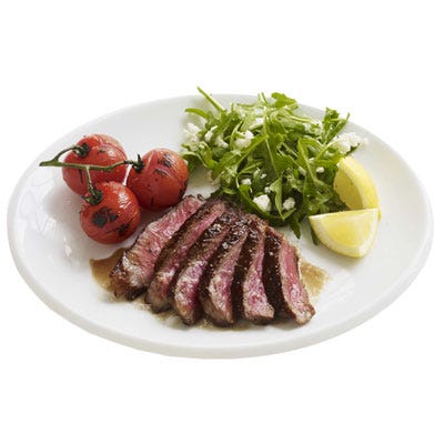 balsamic steak with arugula salad