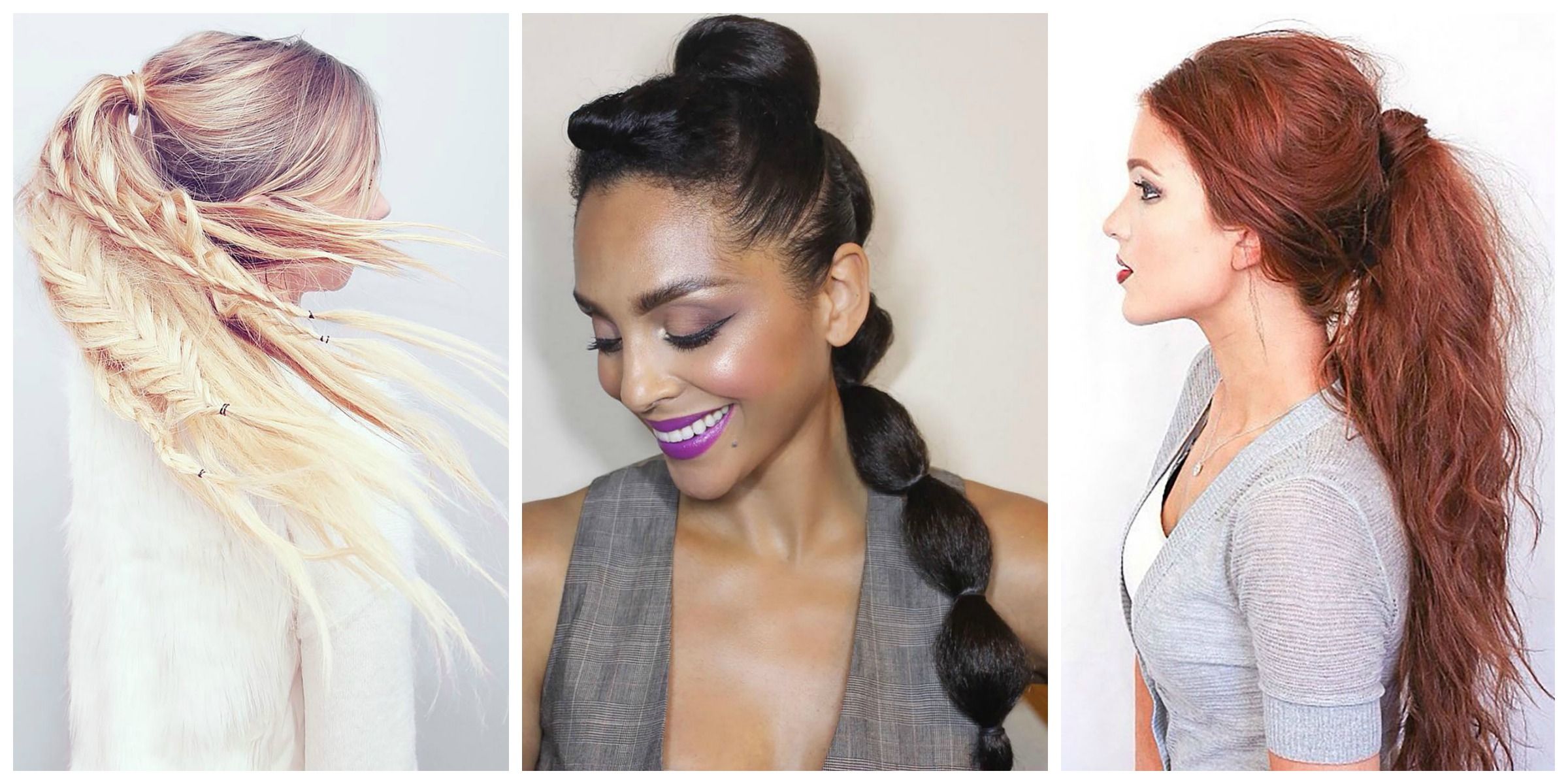 Three Ways to Style a High Ponytail Easy Hairstyles  YouTube