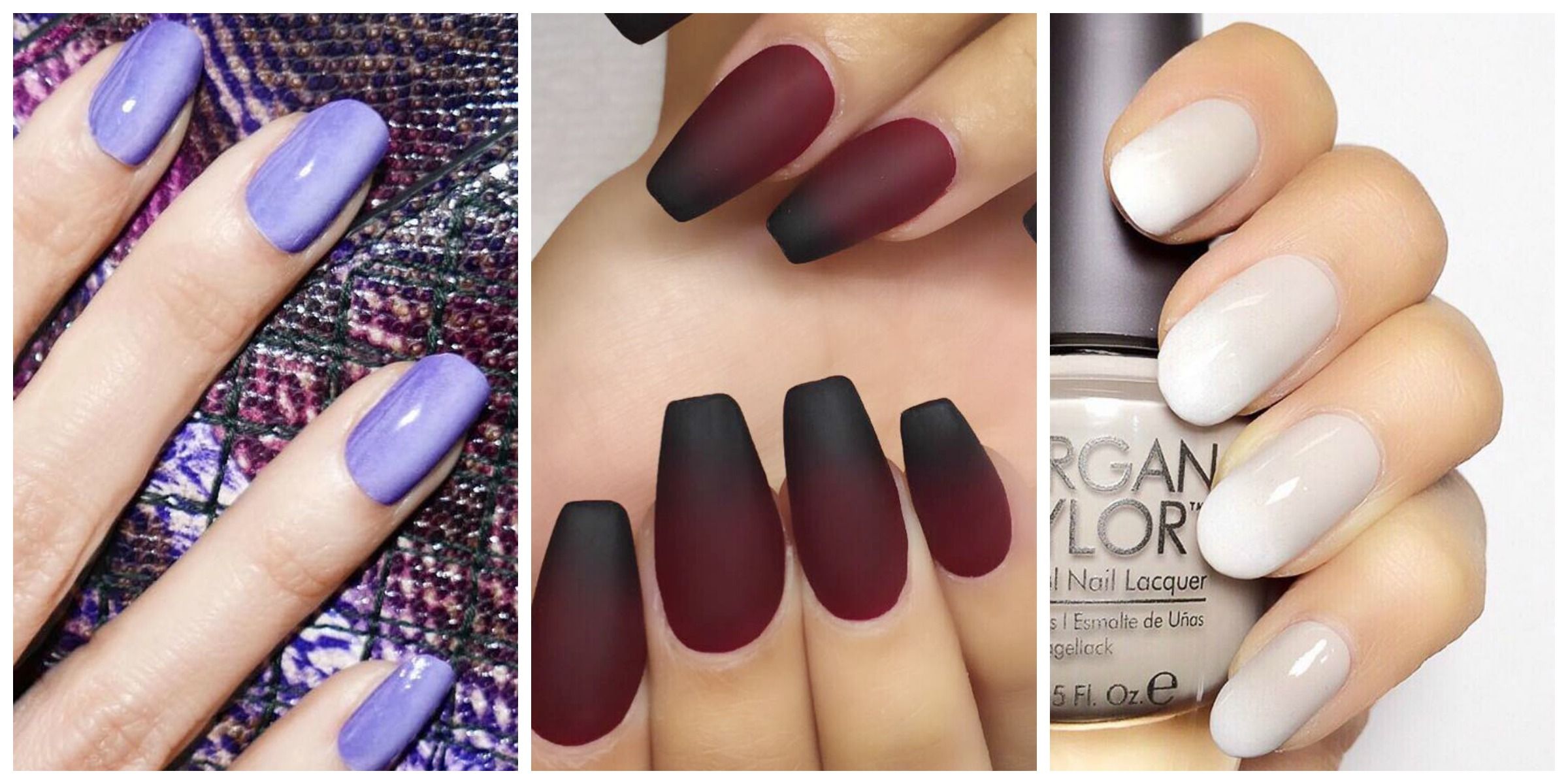55 Fall Nail Colors to Inspire You in 2023 | Purple ombre nails, Purple nail  designs, Black and purple nails