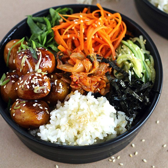 Healthy Bento Box Lunch - Brown Rice Pasta Salad 