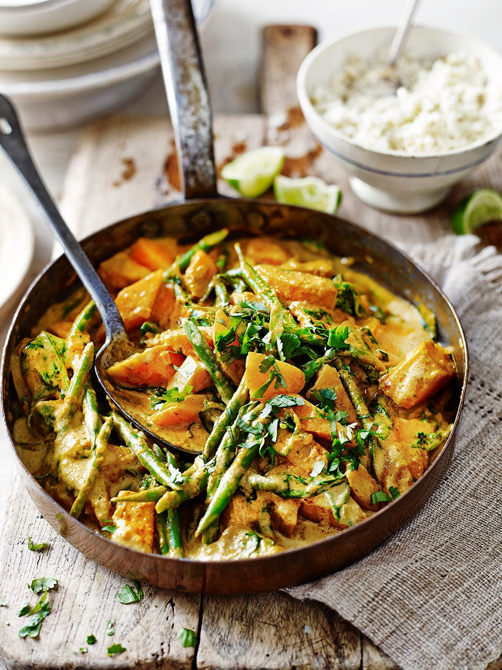 Madeleine Shaw's squash curry with ginger and lime rice