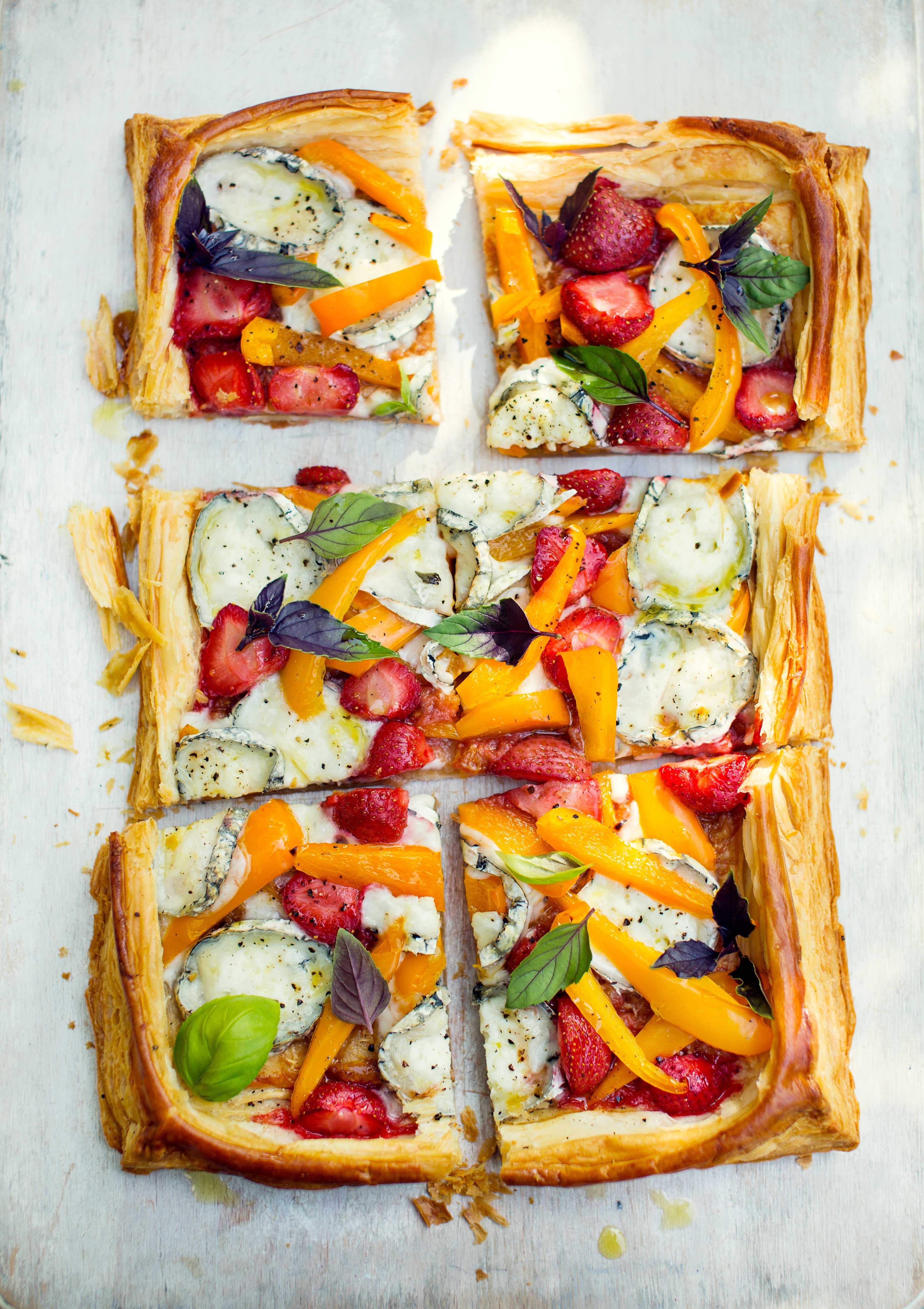 Strawberry And Goat’s Cheese Tart | Vegetarian Summer Lunch Recipes ...