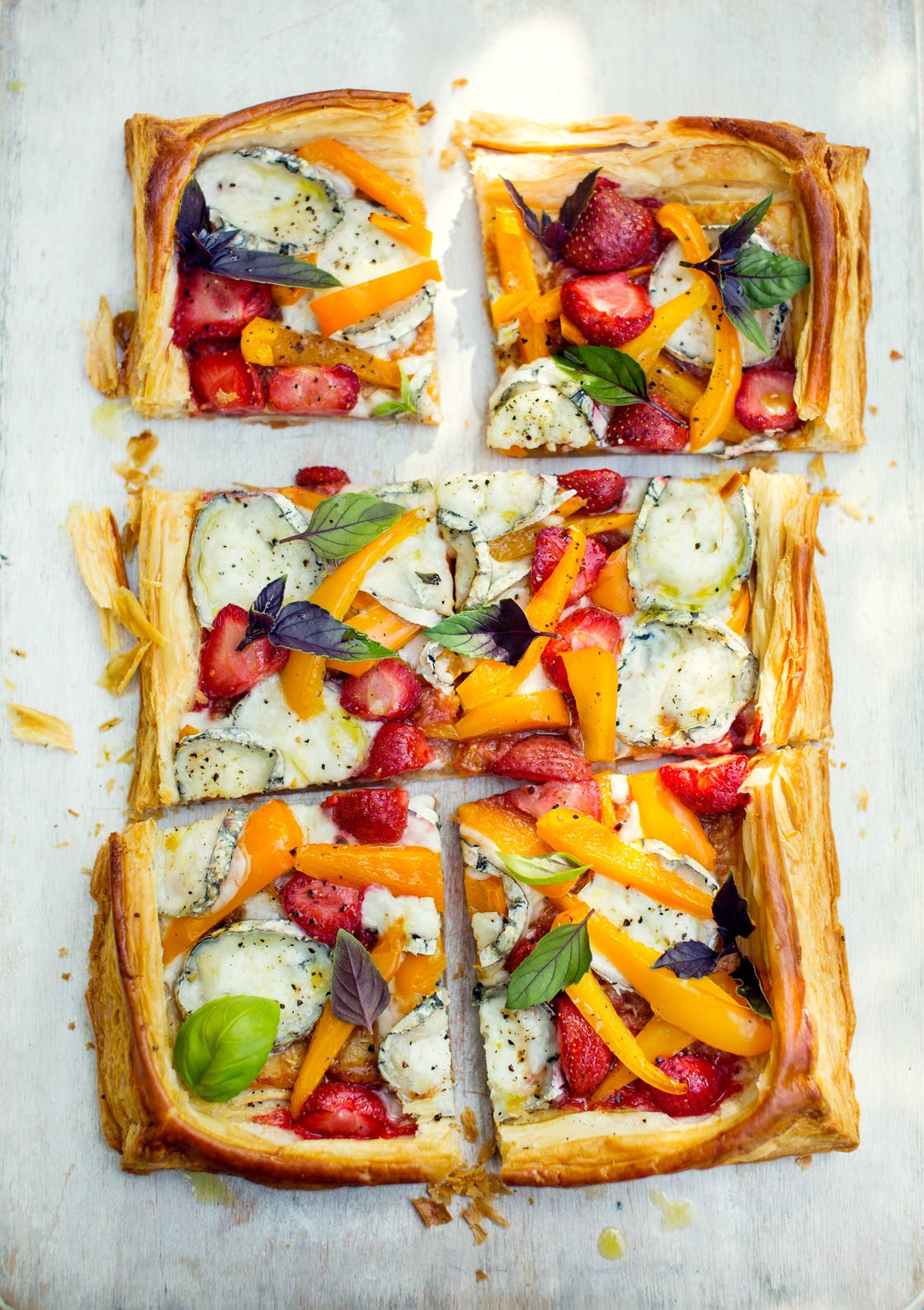 Strawberry and goat’s cheese tart | Vegetarian summer lunch recipes ...