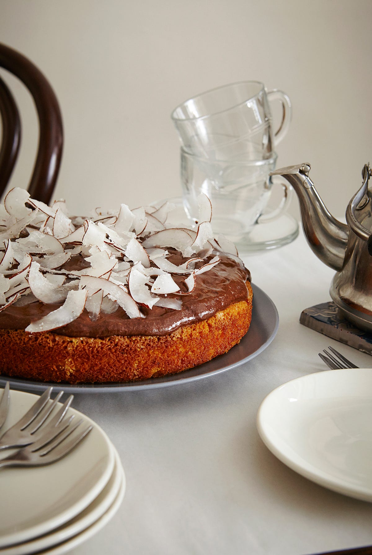 image of Honey and Co's Coconut and Chocolate Cake recipe by Red Online