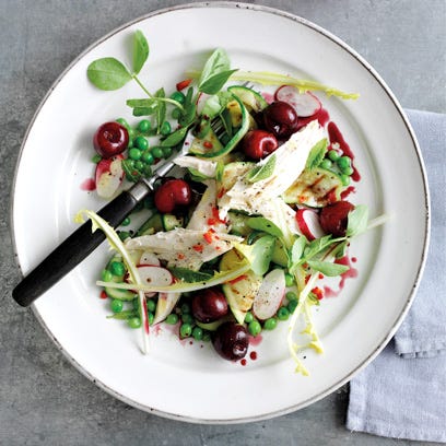 Chicken, courgette and cherry salad | Healthy salad recipes