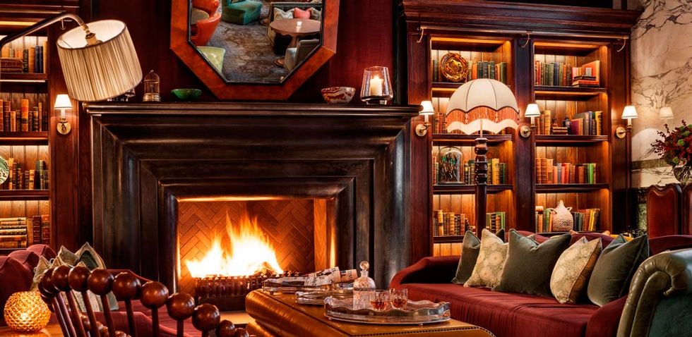 Hearth, Living room, Fireplace, Room, Interior design, Furniture, Home, Heat, Building, 
