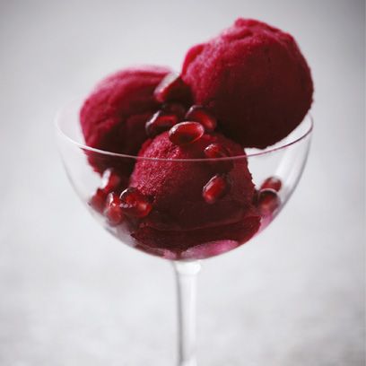 Raspberry-Pomegranate Sorbet