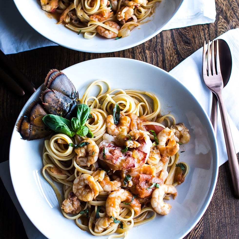 Lobster Linguine with Prawns | Pasta Recipes | Romantic Dinner Ideas