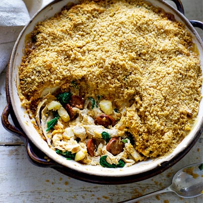 Higgidy's Chicken and chorizo with spiced paprika crumble | Chicken recipes