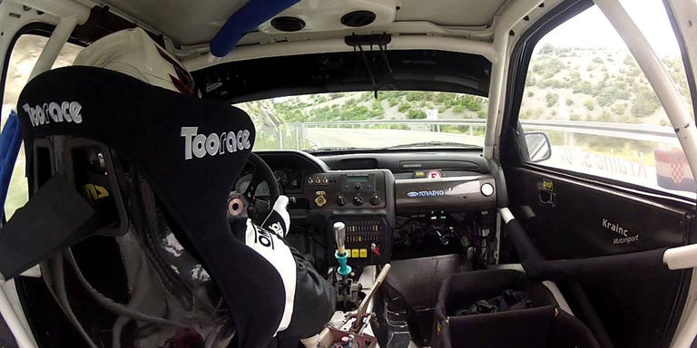 Inside A Ford Escort Rs Cosworth On A Hillclimb Run