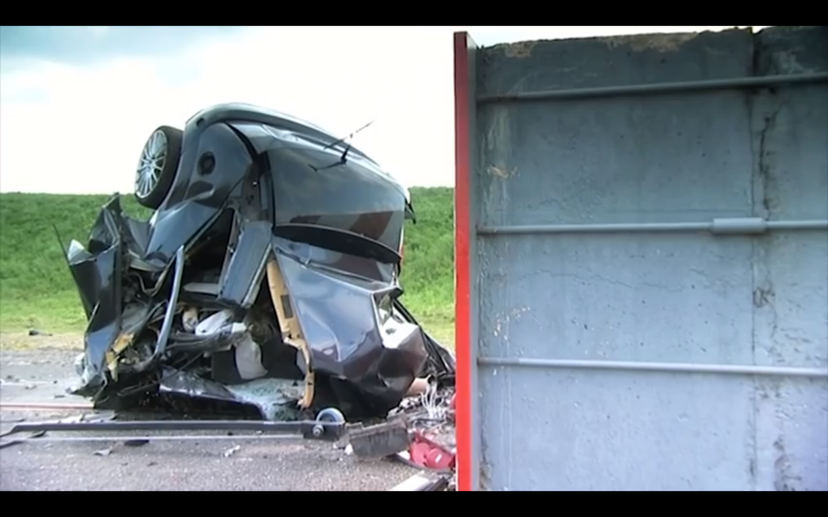 Watch What Happens When A Car Hits A Wall At 1 Mph