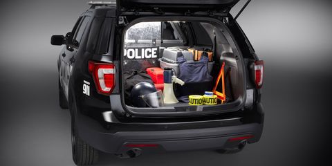 Ford Police Interceptor Utility features a spacious interior ideal for carrying law enforcement equipment by officers out on patrol. 