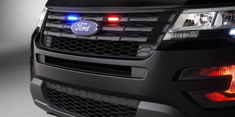 The 2016 Ford Police Interceptor has a new front fascia that better integrates the lights for a more seamless design and a stealthier look for police patrol.