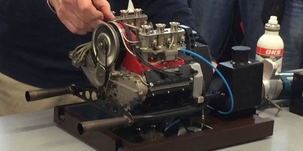 This 1:3 scale running Porsche engine is incredible