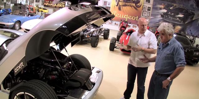 Leno meets Koenigsegg's founder, drives a Trevita CCXR