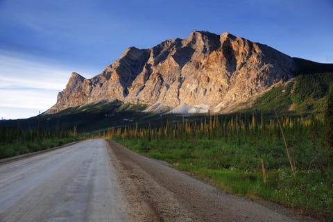 Dalton Highway, Alaska <p>Hope you like gravel, because the Dalton Highway – aka "The Haul Road" – presents 414 miles of it, as well as tractor-trailers, pot holes, and grizzlies, for good measure. If you decide to take this rocky route from the Yukon River to Prudhoe Bay, there are some things you'll need to consider. First, Fairbanks, the closest community to the start of the highway, is 70 miles away, so you'll need to stock up there. Experts also suggest you attempt it in a 4x4 loaded with extra fuel, food, tires, and a trunk filled with supplies. As with a lot of the trips on this list, there are no services along the way so you'll have to be self-sustaining. Also, have your headlights switched on at all times, and tune your CB radio to channel 19 – the frequency used by Dalton truckers.</p>