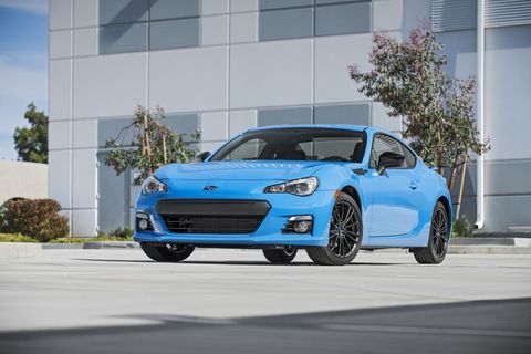 Reasonably priced sports cars are rare these days. The Subaru BRZ and its twin, the Scion FR-S, both start at just over $25,000 and offer an engaging drive. Like the Miata, they are lightweight (around 2800 pounds) and rear-wheel drive. These twins pack 200-hp four-cylinder engines and come standard with a six-speed manual (automatic is optional).

 Of course, the engineers were tempted to design a heavier and more expensive twin-clutch, paddle-shift transmission instead of a manual. But we're sure glad they didn't. Subaru wanted to provide the same level of driving involvement as a Porsche Cayman, and after logging hours on canyon roads in a BRZ, we can confidently say this is one enjoyable ride.

 Base Price: $25,395