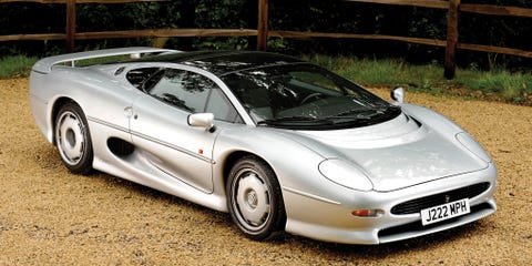 The XJ220 had elegant, swooping lines—and was a huge car. It was 197 inches from nose to tail and nearly 87 inches wide.