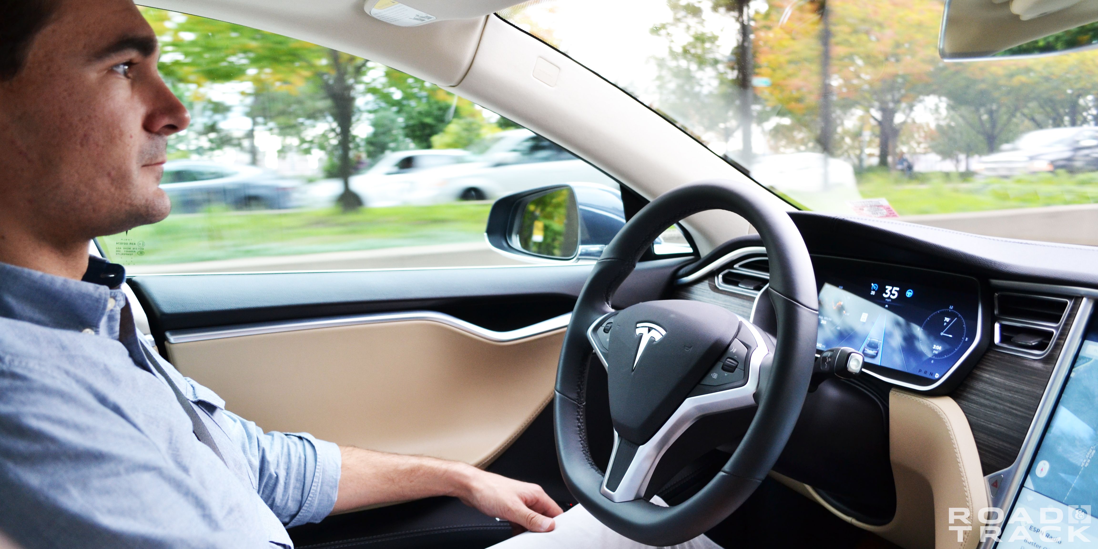 Tesla Autopilot Self-Driving Autonomous First Test