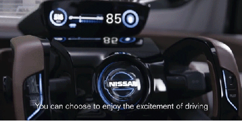 Retractable Steering Wheel in Nissan IDS Concept