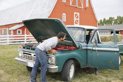 Vintage Ford Truck <p>Next, check out your essential fluid levels. The most important one to check is the engine oil. Just make sure it's cool first, in order to get an accurate reading. Also, check the oil itself. If it's dirty or smells like gasoline, it's time for a change. Next, engine coolant. Truck engines make a lot of heat; this is what keeps them from overheating. Check the levels by popping the cap (generally identifiable by a warning and matching illustration indicating you should never open when engine is hot). Refill as needed with the coolant specified in your owner's manual. Finally, check out your windshield washer fluid. It's a good idea to keep an extra jug of the blue stuff somewhere onboard, especially in winter, when salt and sand are on the road.<br></p><p><br></p>