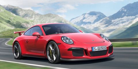 <p>The main complaint about the brilliant Porsche 911 GT3 is that it doesn't have the option for a manual gearbox. <a href="http://www.roadandtrack.com/new-cars/future-cars/news/a26984/a-gt3-powered-manual-only-porsche-911-r-is-coming/">Enter the 911 R</a>, a GT3-based 911 with narrower rubber, no wing, the same 475 horsepower flat-six, and one gearbox option: a manual. </p><p>We can't wait to see this.</p>