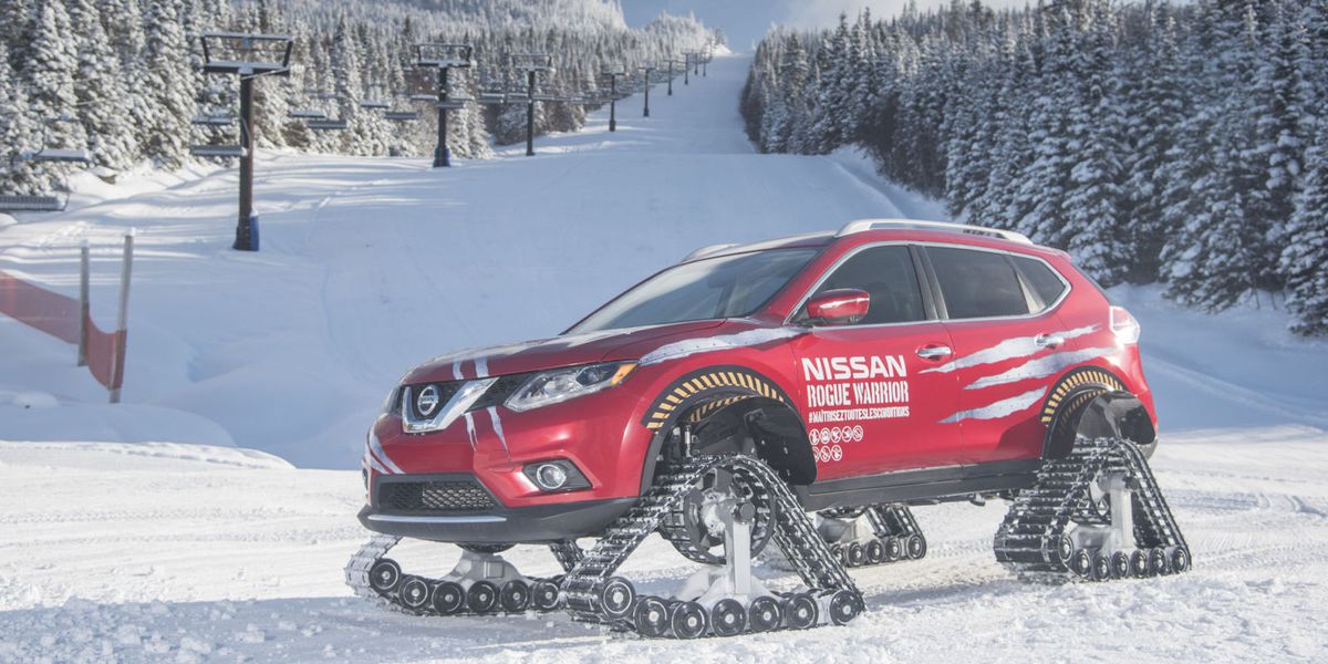 A Nissan Rogue On Tracks is Ridiculousness We Can Get Behind