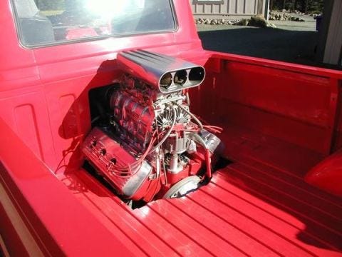 This Little Red Wagon Tribute With A Supercharged Hemi In The Bed Image