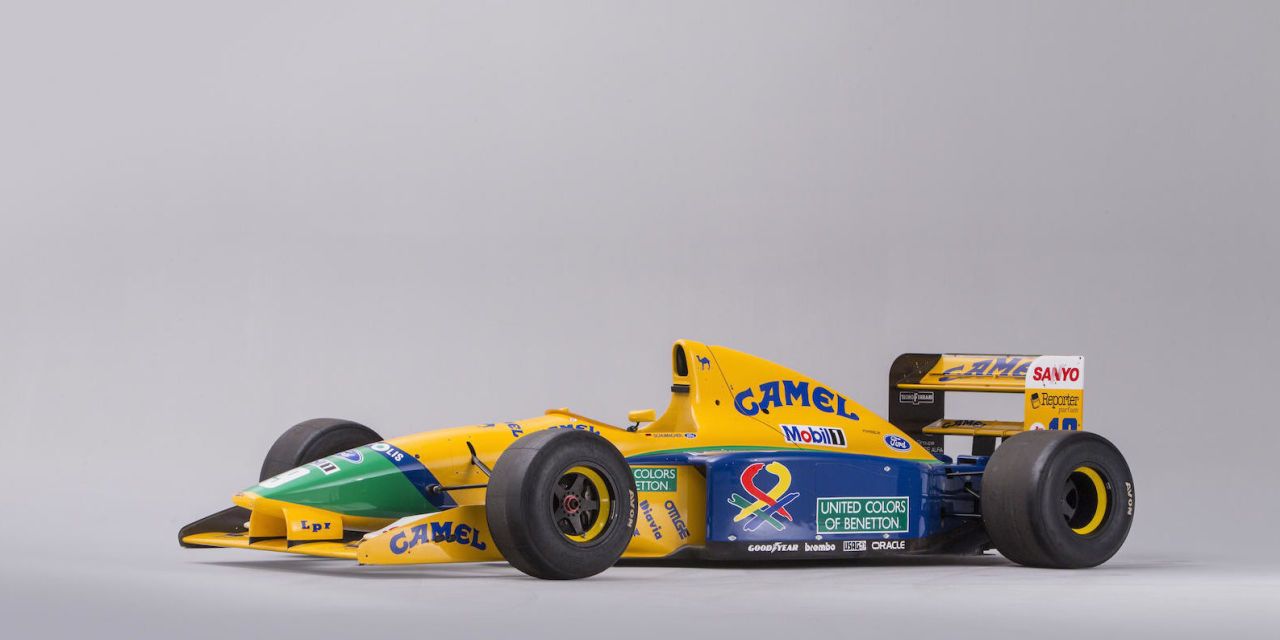 Benetton Micheal Schumacher 1991 Benetton 191B F1 Car Mug And Coaster Gift Set 