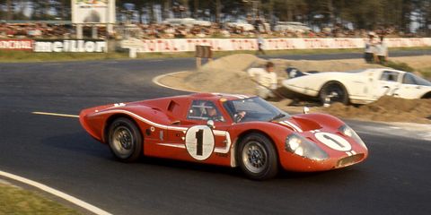 <p>The Mk IV GT40 isn't the most iconic GT40, but it's inarguably the most American. Unlike the Mk I and II, the Mk IV was designed and built in America and won Le Mans in 1967 with an all-American team. Shelby-American campaigned the Dan Gurney and A.J. Foyt driven GT40 (pictured above) to outright victory. It doesn't get better than that.</p>